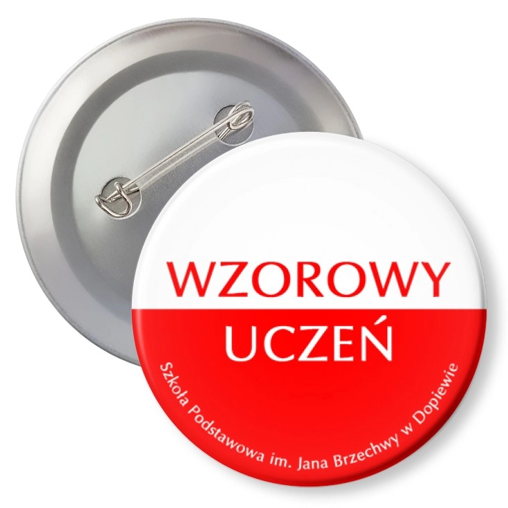 przypinka z agrafką Wzorowy Uczeń