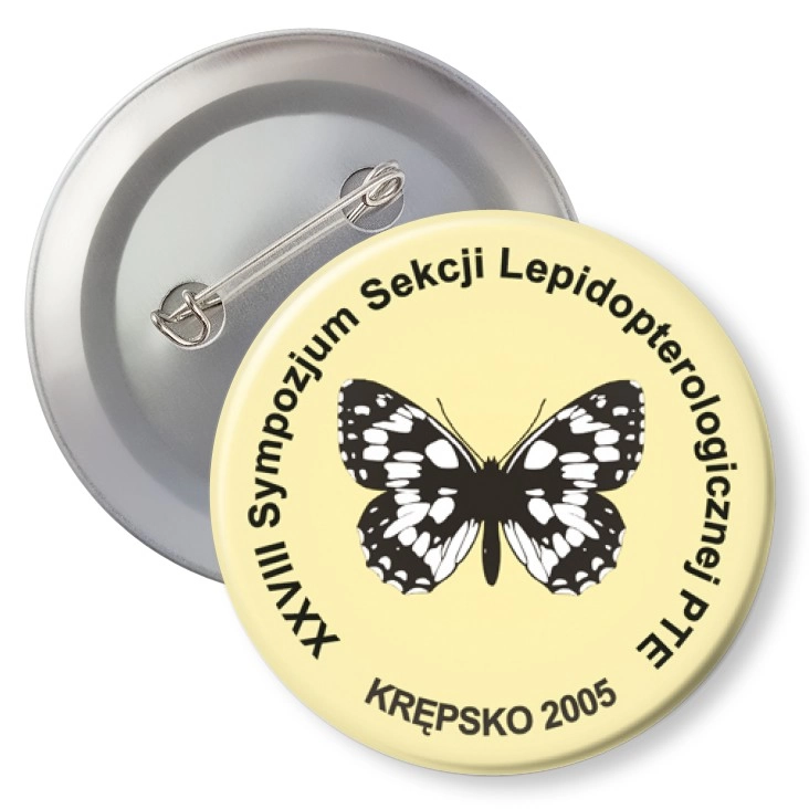 przypinka z agrafką XXVIII Sympozjum Sekcji Lepidopterologicznej PTE