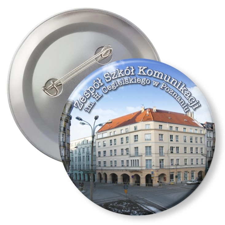 przypinka z agrafką Zespół Szkół Komunikacji