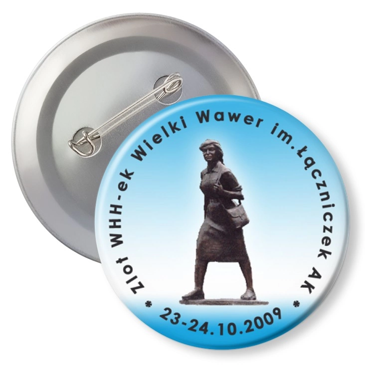 przypinka z agrafką Zlot WHH-ek Wielki Wawer im.Łączniczek AK