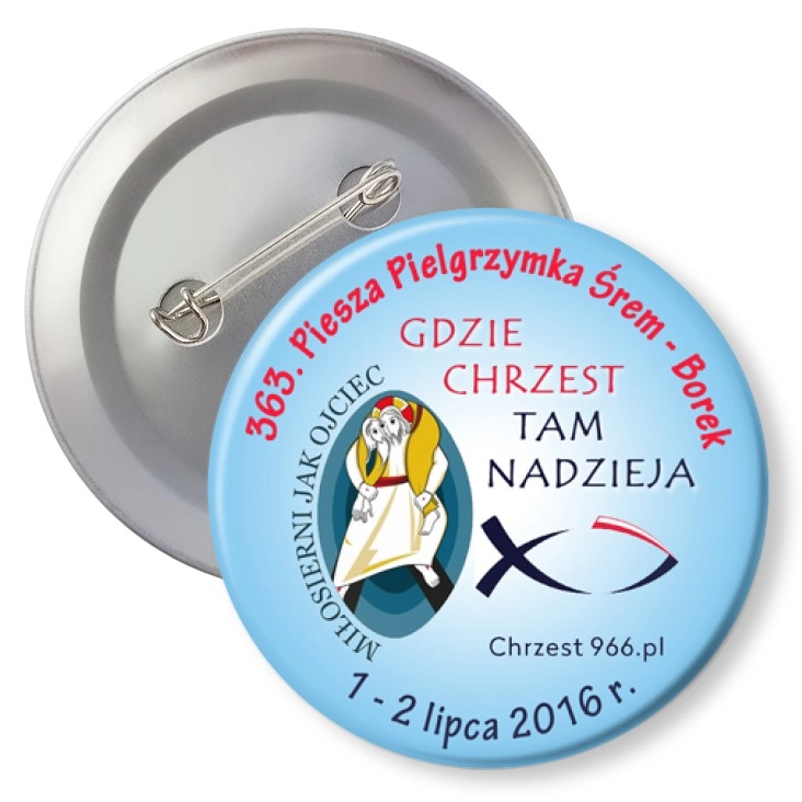 przypinka z agrafką 363. Piesza Pielgrzymka