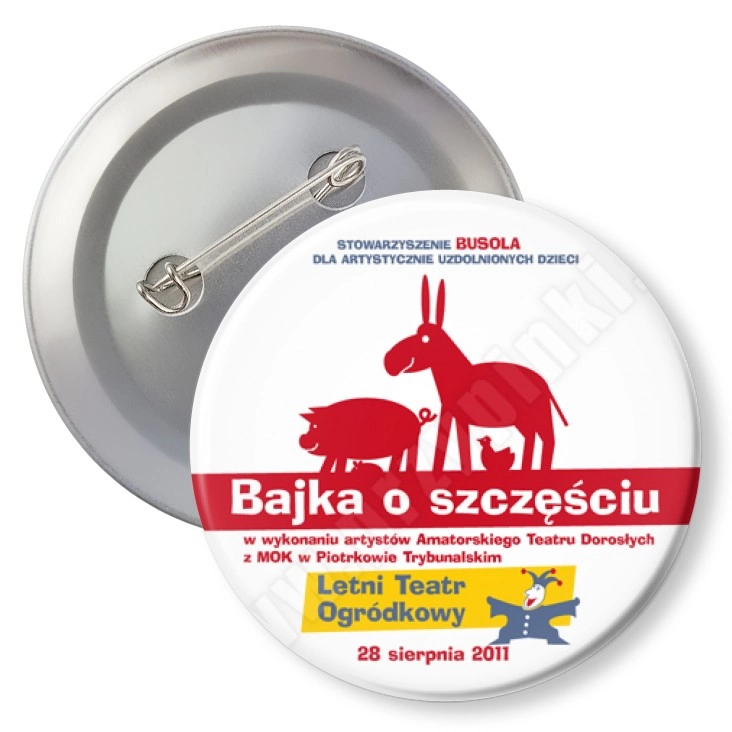 przypinka z agrafką Bajka o szczęściu