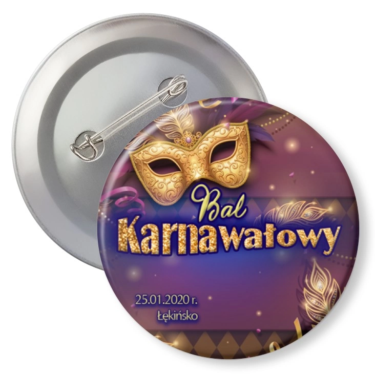 przypinka z agrafką Bal karnawałowy