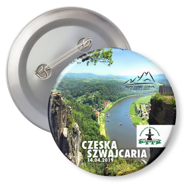 przypinka z agrafką Czeska Szwajcaria