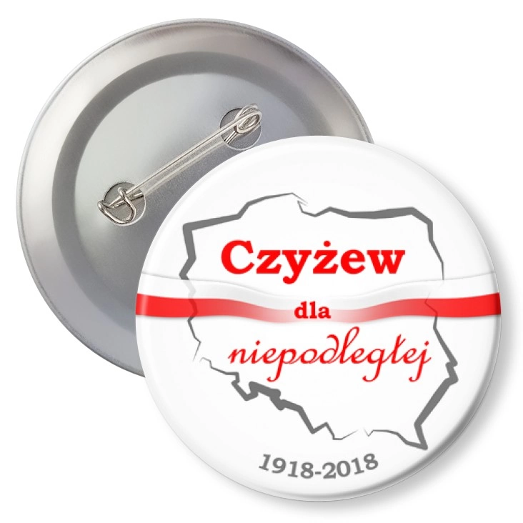 przypinka z agrafką Czyżew