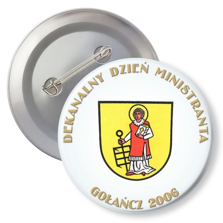 przypinka z agrafką Dekanalny Dzień Ministranta - Gołańcz 2006