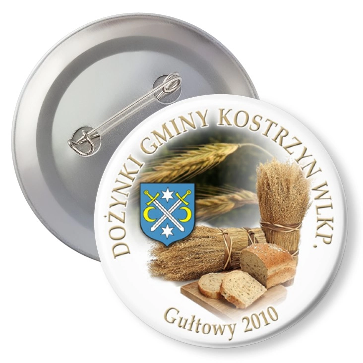 przypinka z agrafką Dożynki Gminy Kostrzyn Wlkp. - 2010