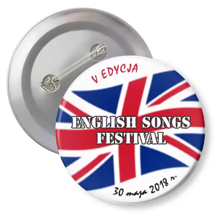 przypinka z agrafką English Songs Festival