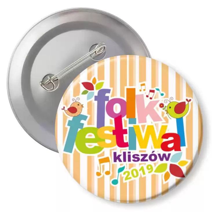 przypinka z agrafką Folk Festiwal 2019