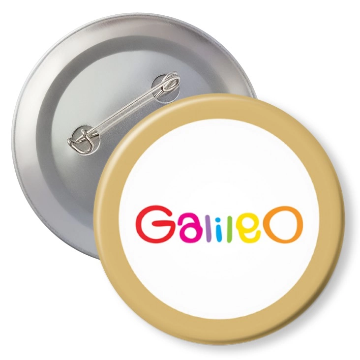 przypinka z agrafką Galileo złoty