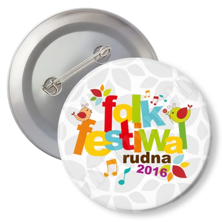 przypinka z agrafką Gmina Rudna - folk festiwal