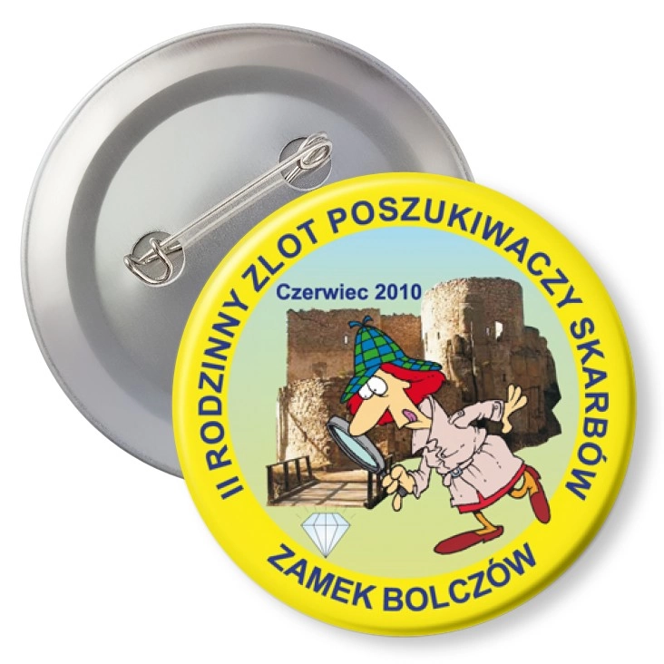 przypinka z agrafką II Rodzinny Zlot Poszukiwaczy Skarbów
