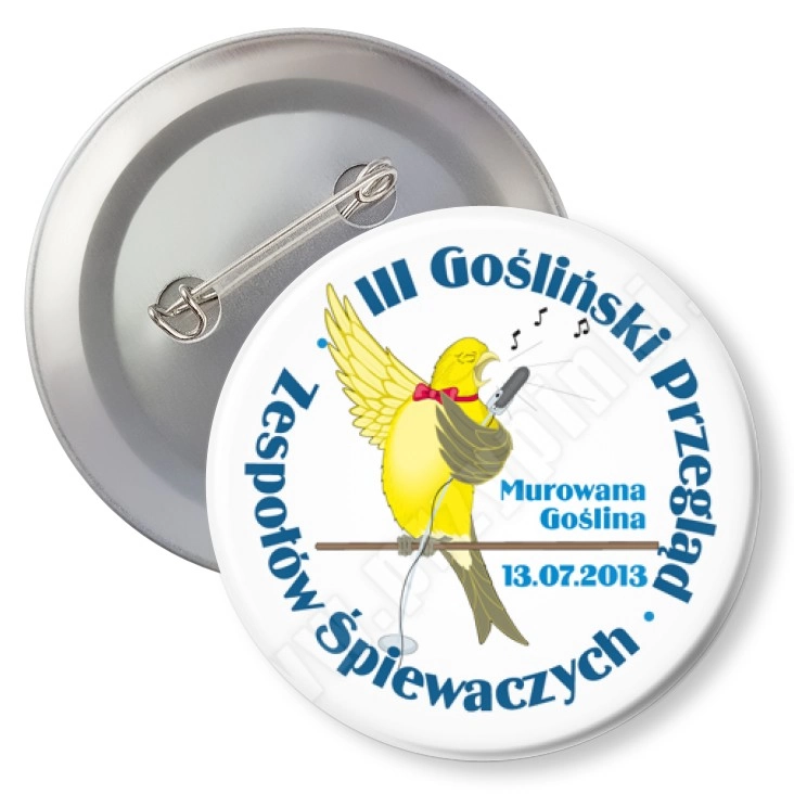 przypinka z agrafką III Gośliński Przegląd Zespołów Śpiewaczych