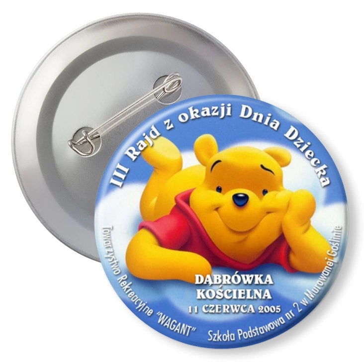 przypinka z agrafką III Rajd z Okazji Dnia Dziecka