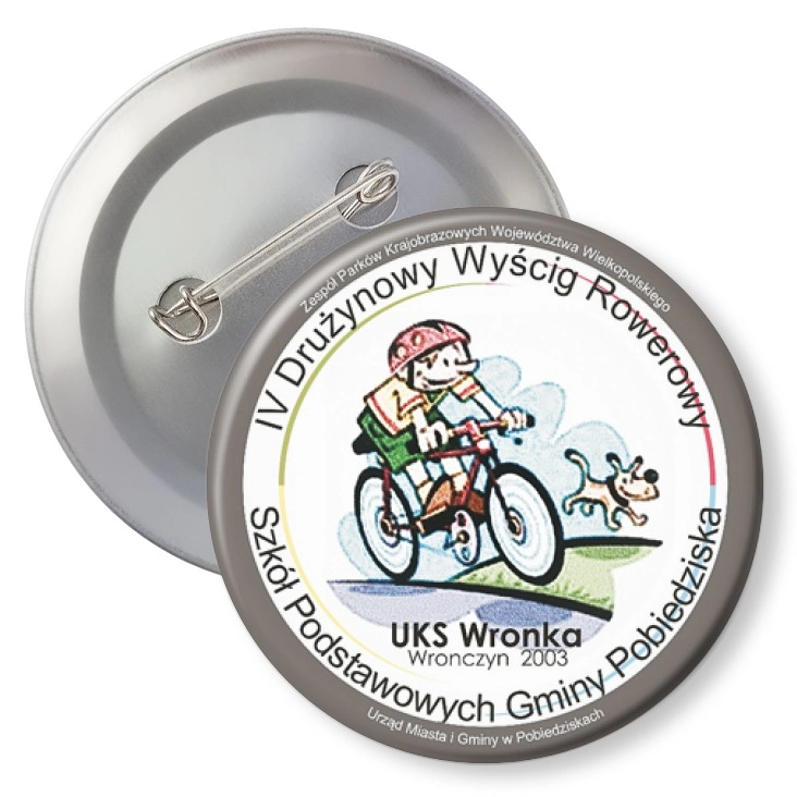 przypinka z agrafką IV Drużynowy Wyścig Rowerowy