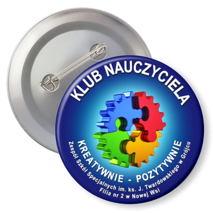 przypinka z agrafką Klub Nauczyciela