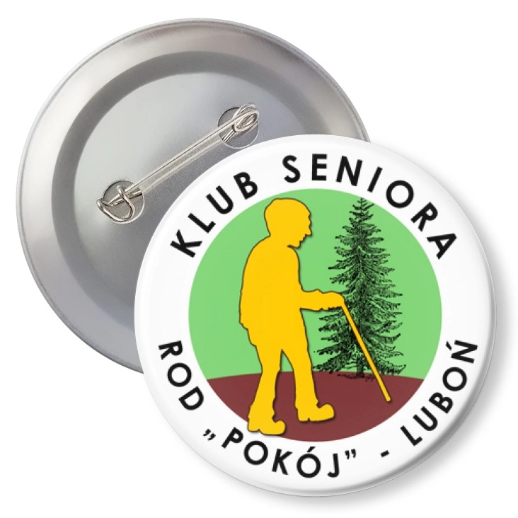 przypinka z agrafką Klub Seniora Luboń