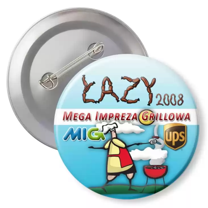 przypinka z agrafką MIG 2008 - Mega Impreza Grillowa