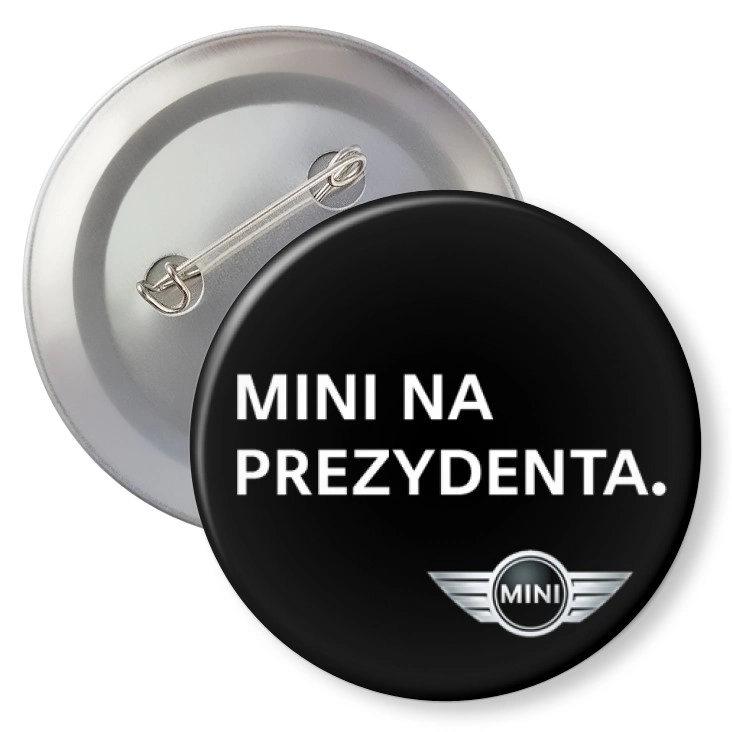 przypinka z agrafką Mini na prezydenta