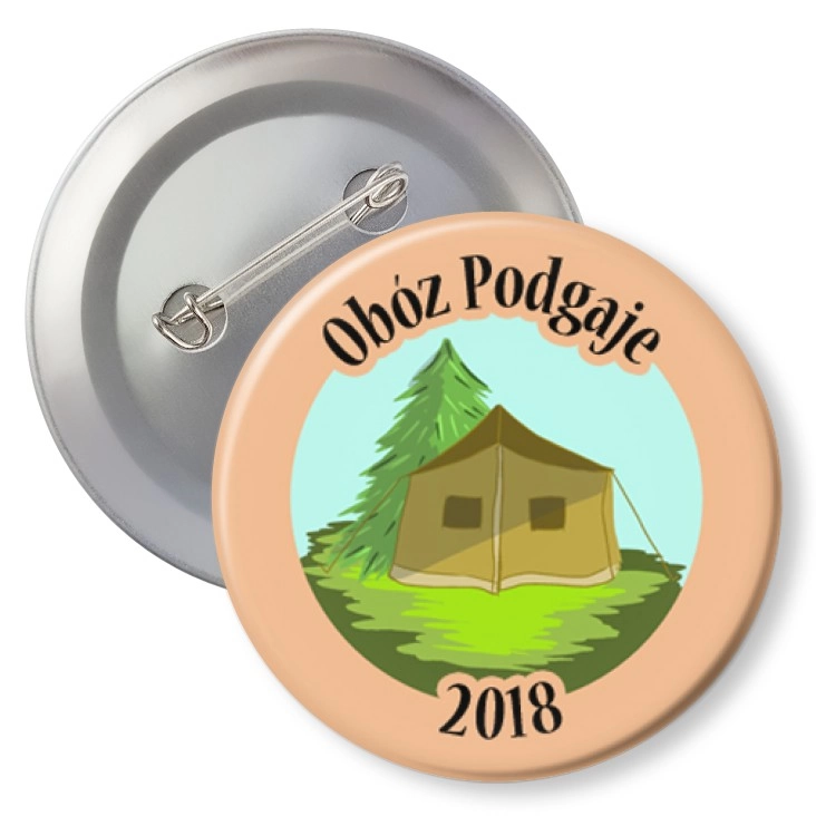 przypinka z agrafką Obóz Podgaje 2018