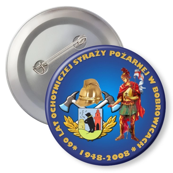 przypinka agrafka OSP Bobrowice 60 lat