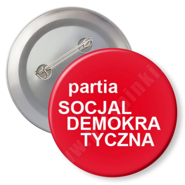 przypinka z agrafką Partia socjaldemokratyczna