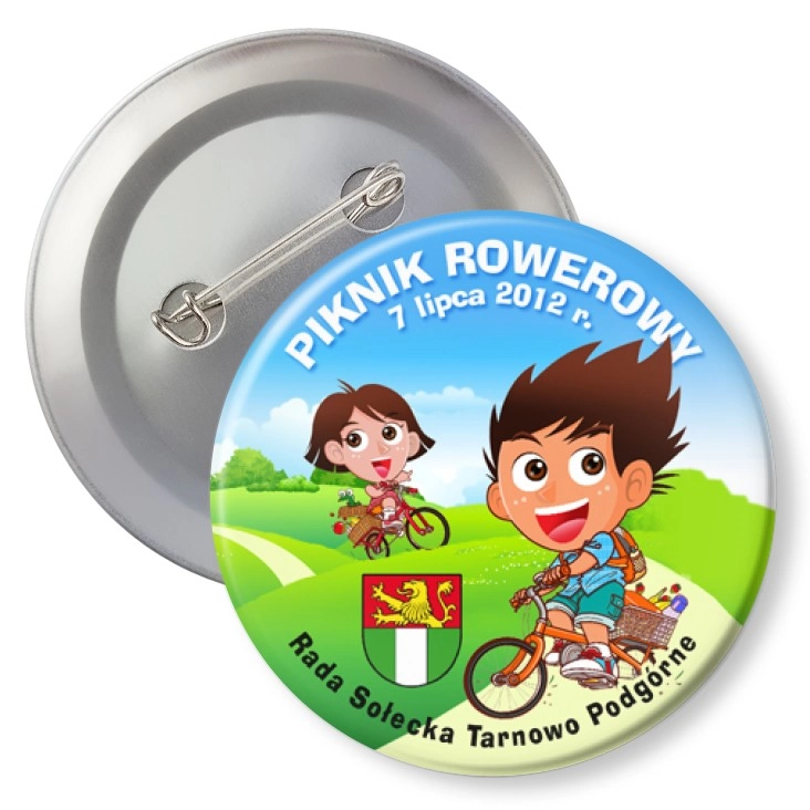 przypinka z agrafką Piknik Rowerowy - Tarnowo Podgórne