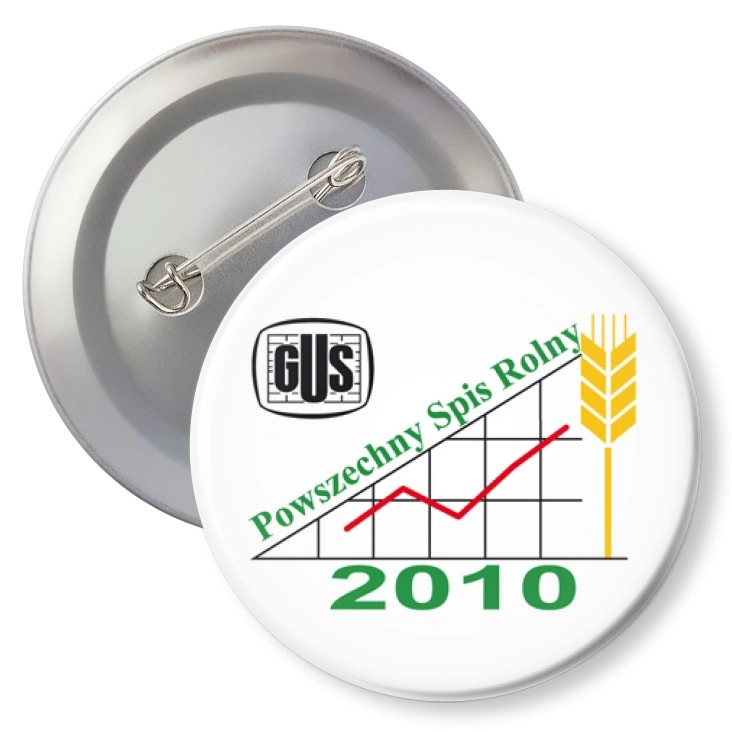 przypinka z agrafką Powszechny Spis Rolny 2010