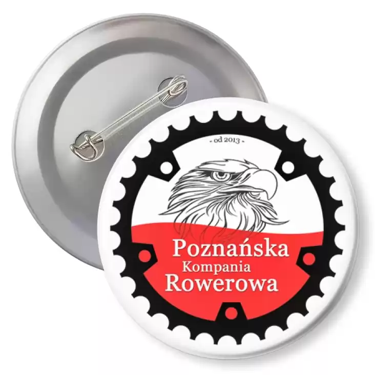 przypinka z agrafką Poznańska Kompania Rowerowa