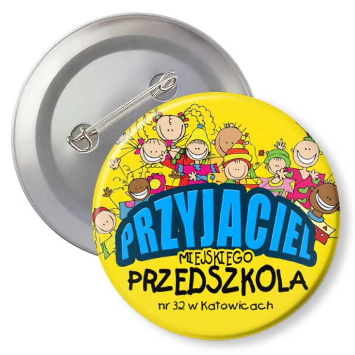 przypinka z agrafką Przyjaciel przedszkola