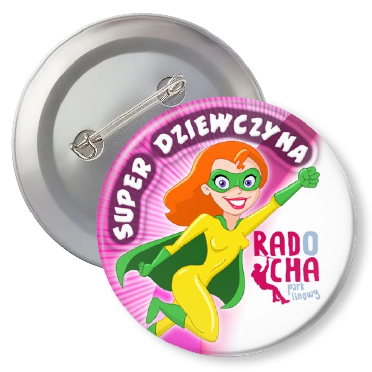 przypinka z agrafką Radocha - Super Dziewczyna