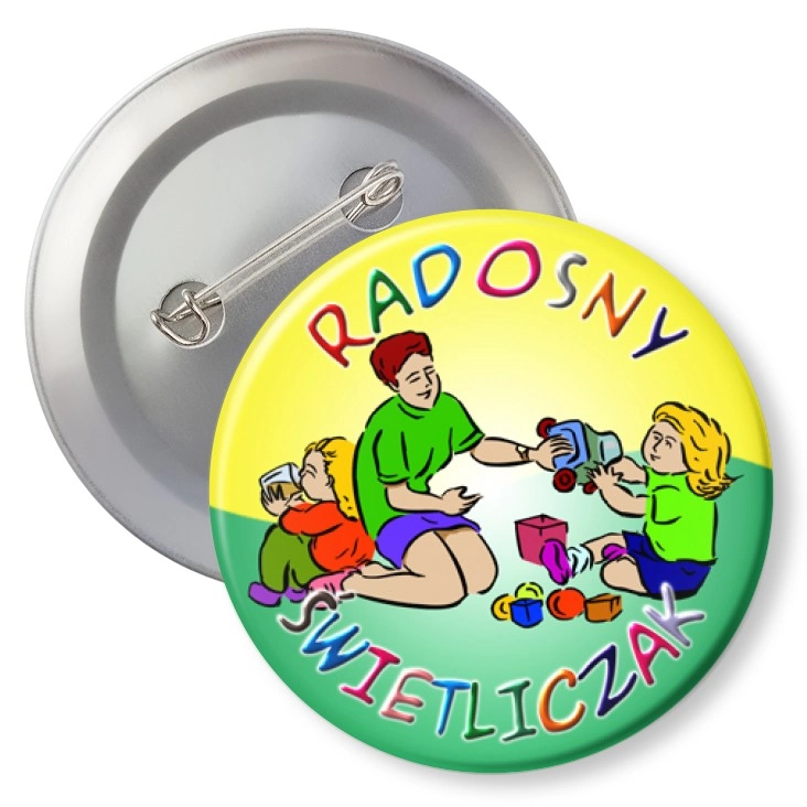 przypinka z agrafką Radosny Świetliczak