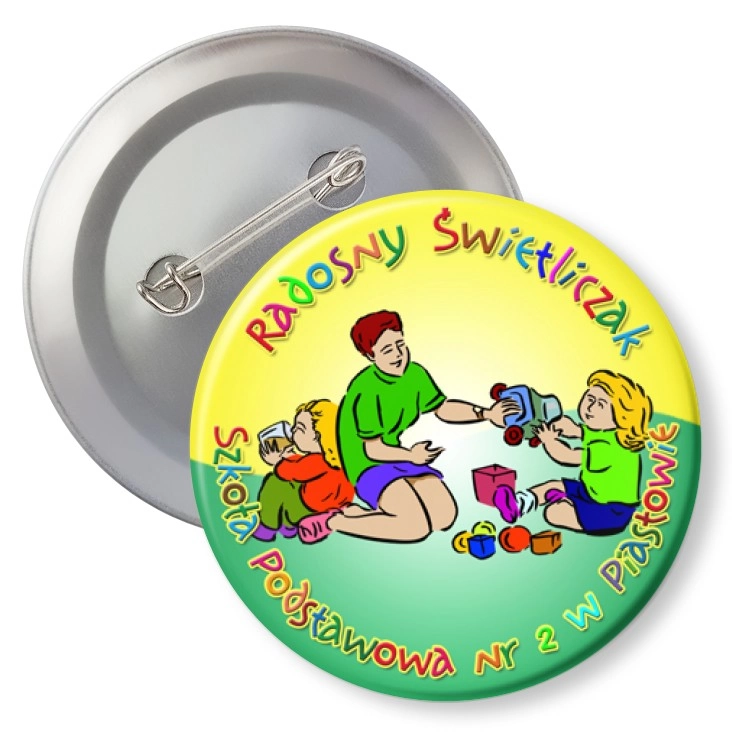 przypinka z agrafką Radosny Świetliczak