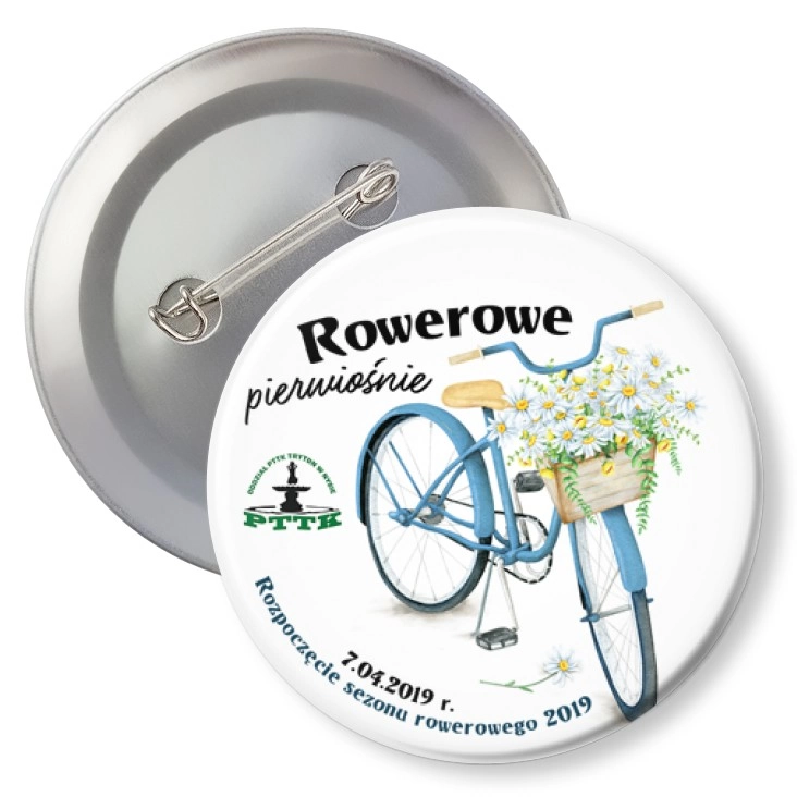 przypinka z agrafką Rowerowe Pierwiośnie