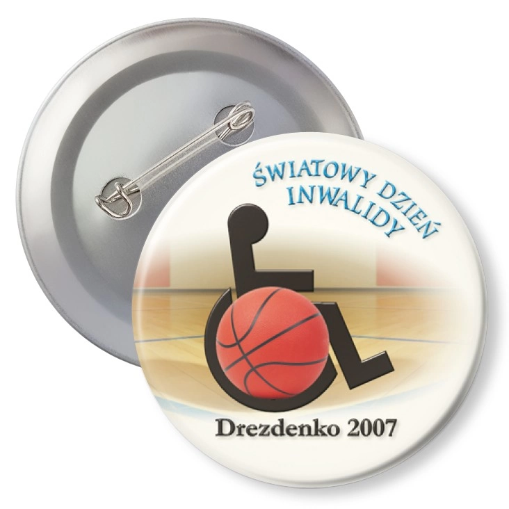 przypinka z agrafką Światowy Dzień Inwalidy 2007