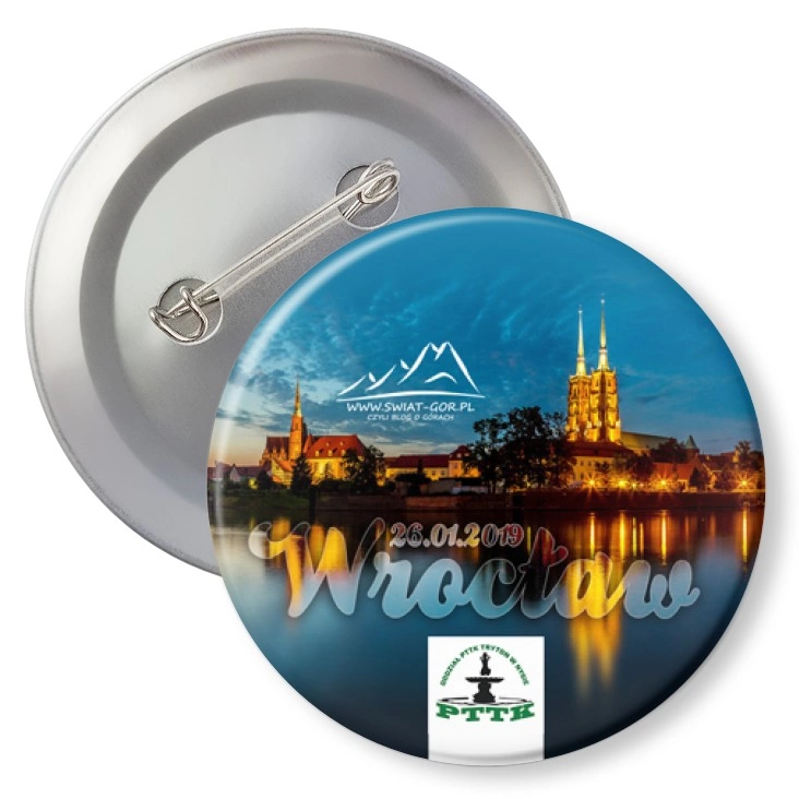 przypinka z agrafką Wrocław 2019