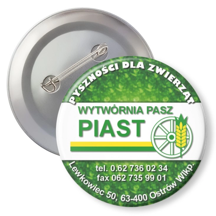 przypinka z agrafką Wytwórnia pasz Piast