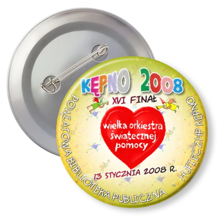przypinka agrafka XVI Finał WOŚP Kępno 2008