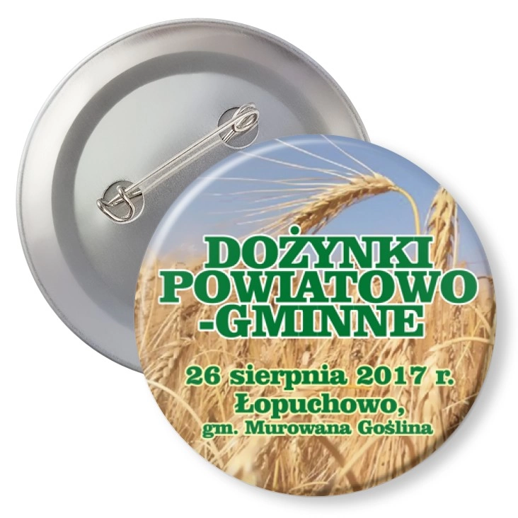 przypinka z agrafką Dożynki Murowana Goślina