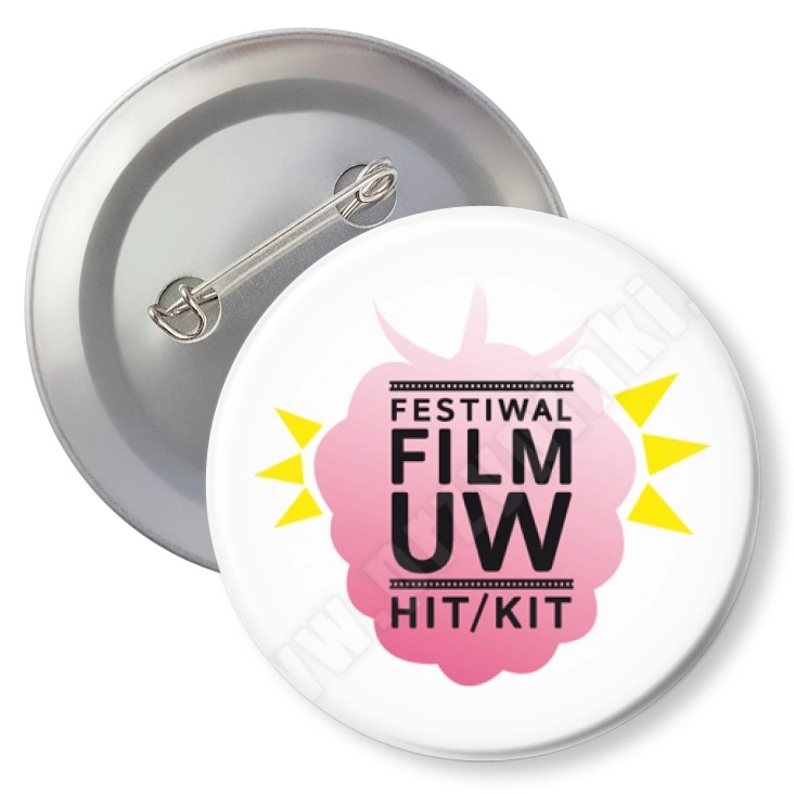 przypinka z agrafką Festiwal Film UW