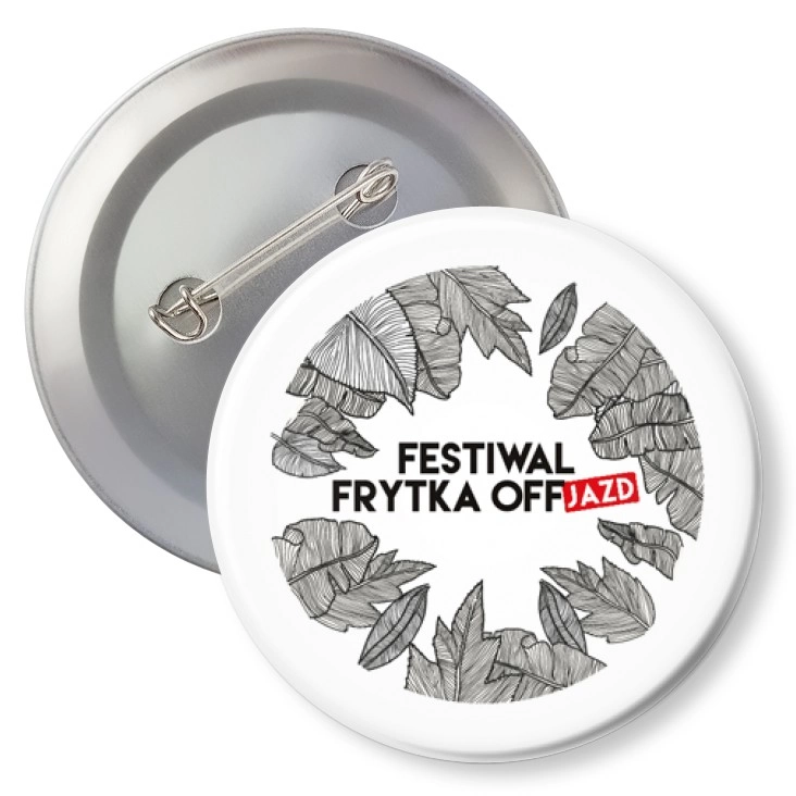 przypinka z agrafką Festiwal Frytka OFFjazd