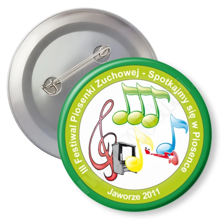 przypinka z agrafką Festiwal Piosenki Zuchowej w Jaworze