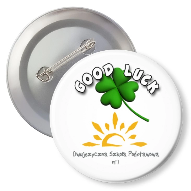 przypinka z agrafką Good Luck