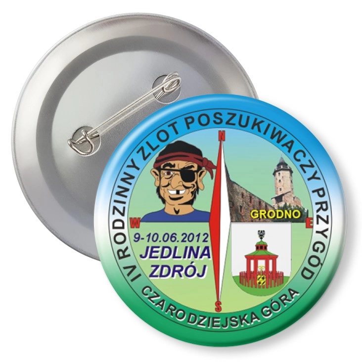 przypinka z agrafką IV Rodzinny Zlot Poszukiwaczy Przygód