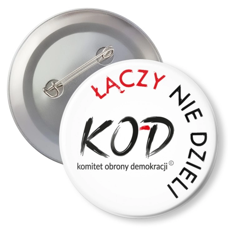 przypinka z agrafką Kod łączy nie dzieli