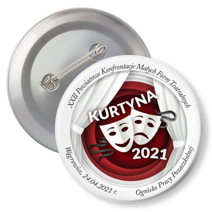 przypinka z agrafką Kurtyna 2021