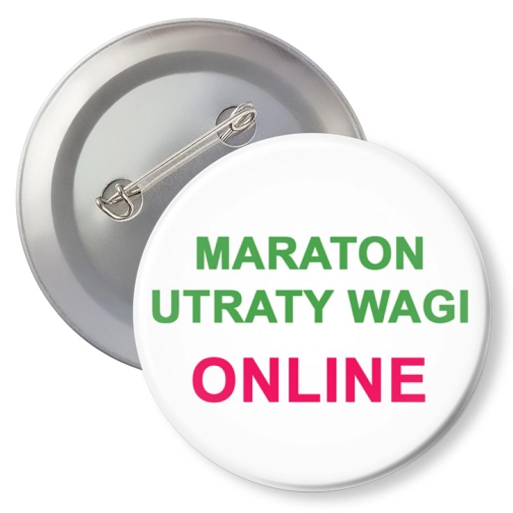 przypinka agrafka Maraton utraty wagi