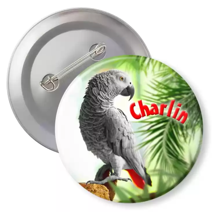 przypinka z agrafką Papugarnia Carmen - Charlin
