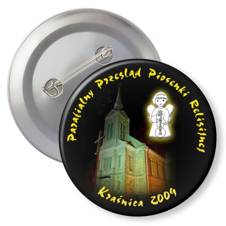przypinka z agrafką Parafialny Przegląd Piosenki Religijnej Kraśnica 2009