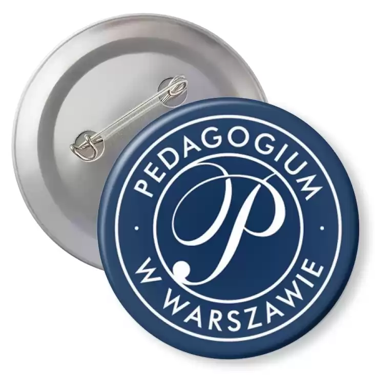 przypinka z agrafką Pedagogium w Warszawie
